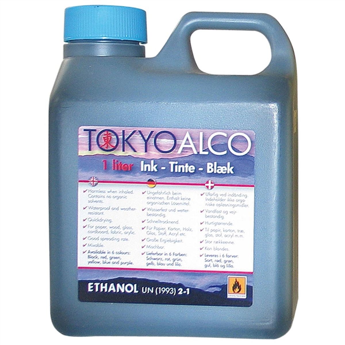 Tokyo Alco Skilteblæk, 1 liter, blå