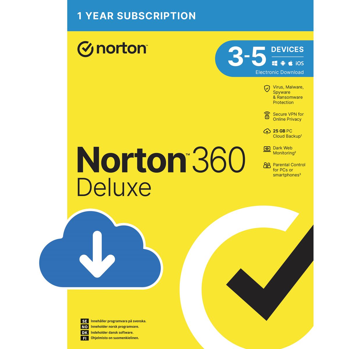 Norton 360 Deluxe - 5 enheder / 1 år