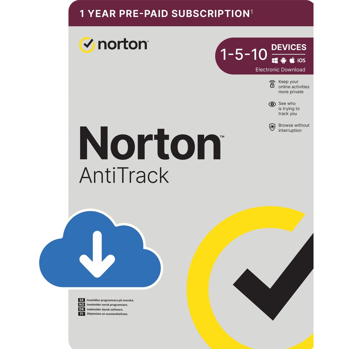 Norton AntiTrack - 10 enheder / 1 år