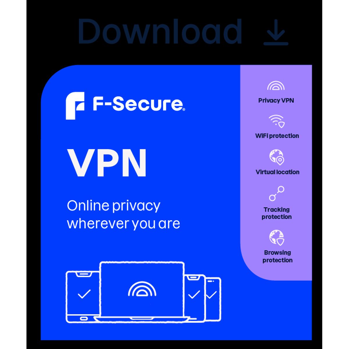 F-Secure VPN - 5 enheder / 1 år