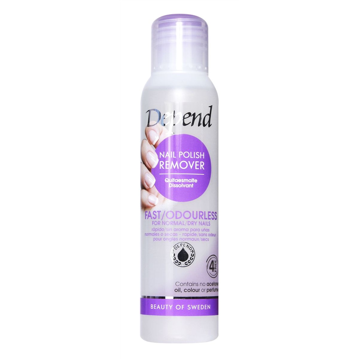 Depend Nail Polish Remover Parfumefri Hurtigvirkende 100 ml