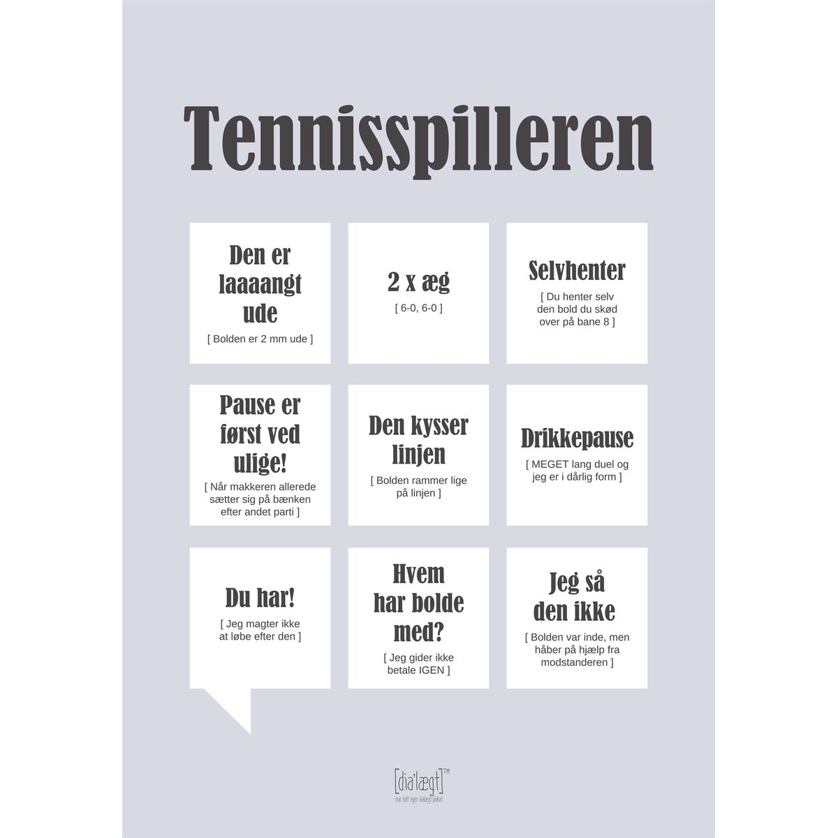 Plakat Tennisspilleren