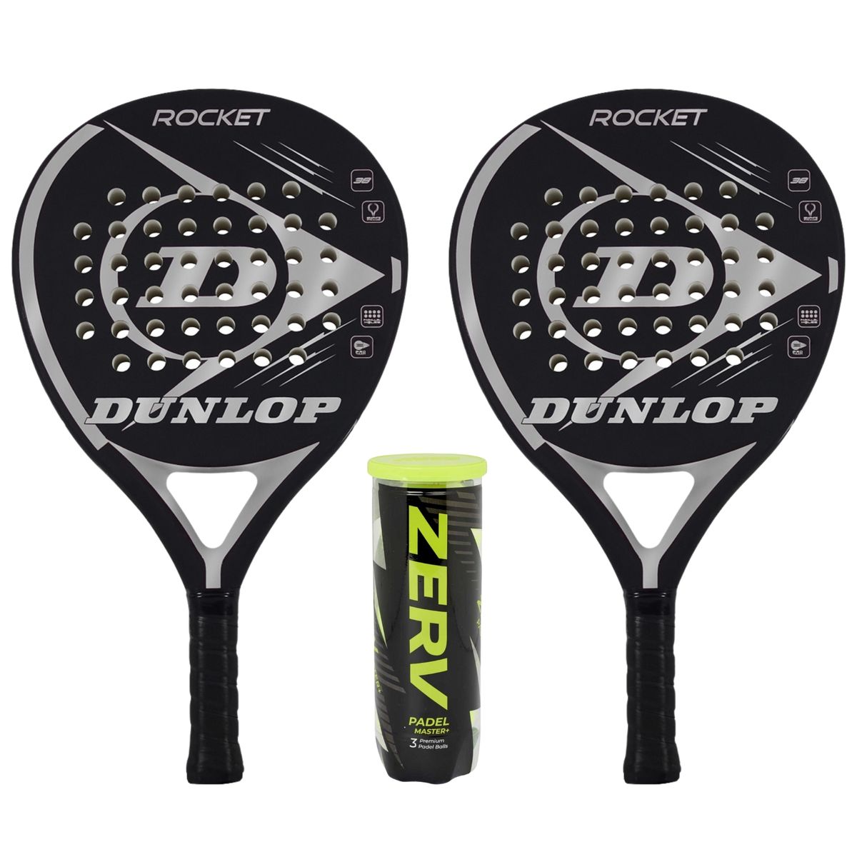 Dunlop Padel Pakketilbud (Dunlop Rocket Silver + ZERV Padel Master+)