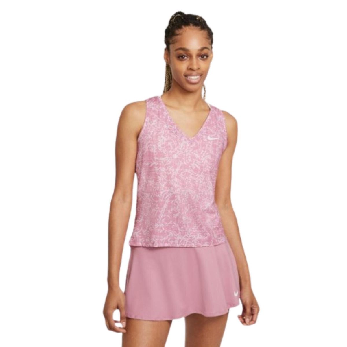 Nike Court Victory Tanktop Dark Elemental Pink/White