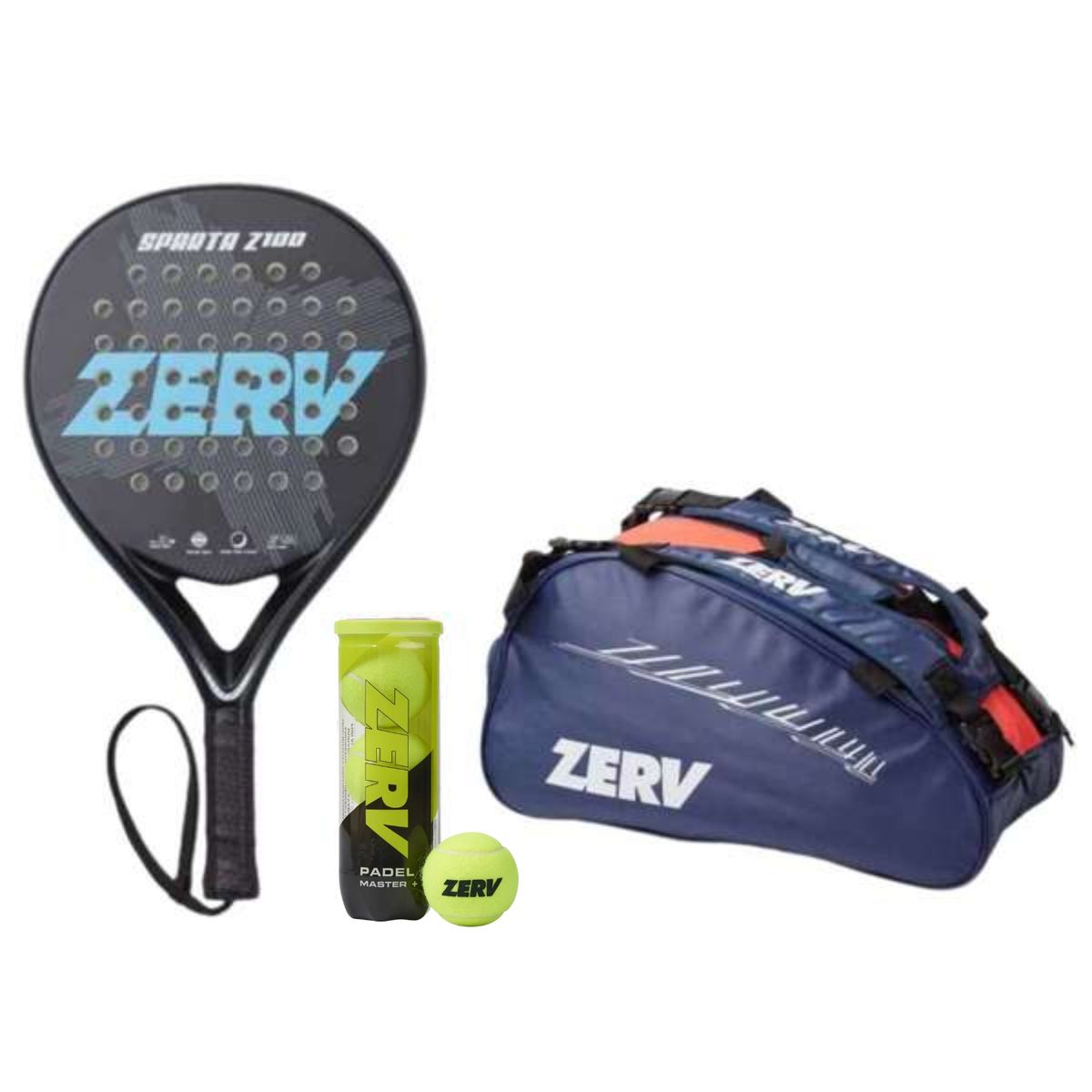 ZERV Padel Pakketilbud (Sparta Z100 + Superb Elite Padel Bag + Padel Master+)