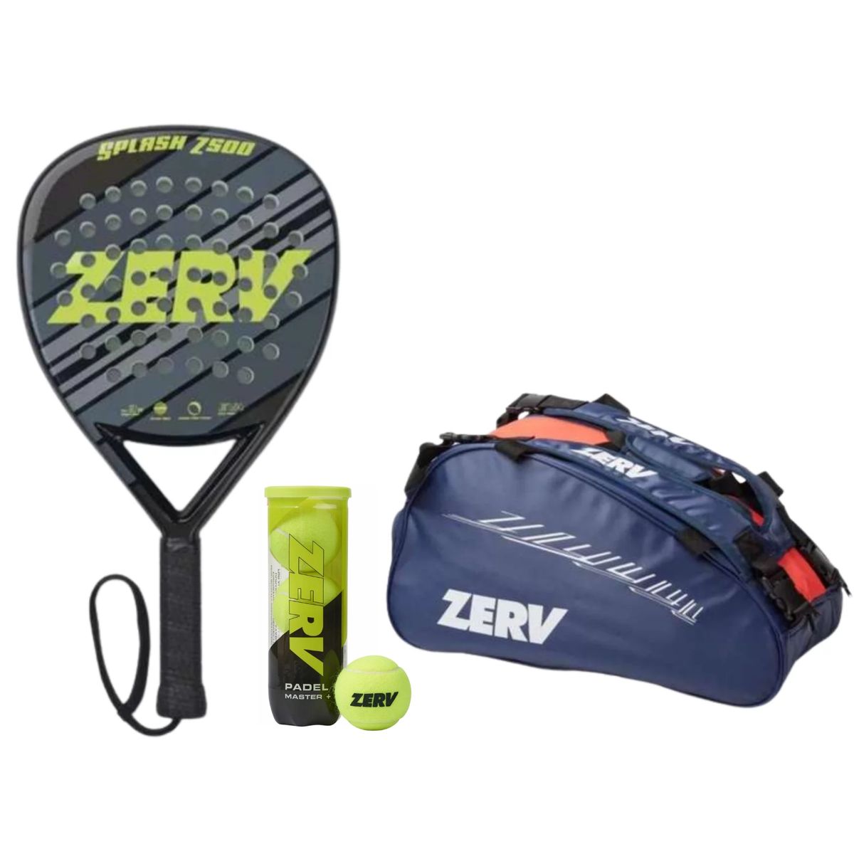 ZERV Padel Pakketilbud (Splash Z500 + Superb Elite Padel Bag + ZERV Padel Master+)