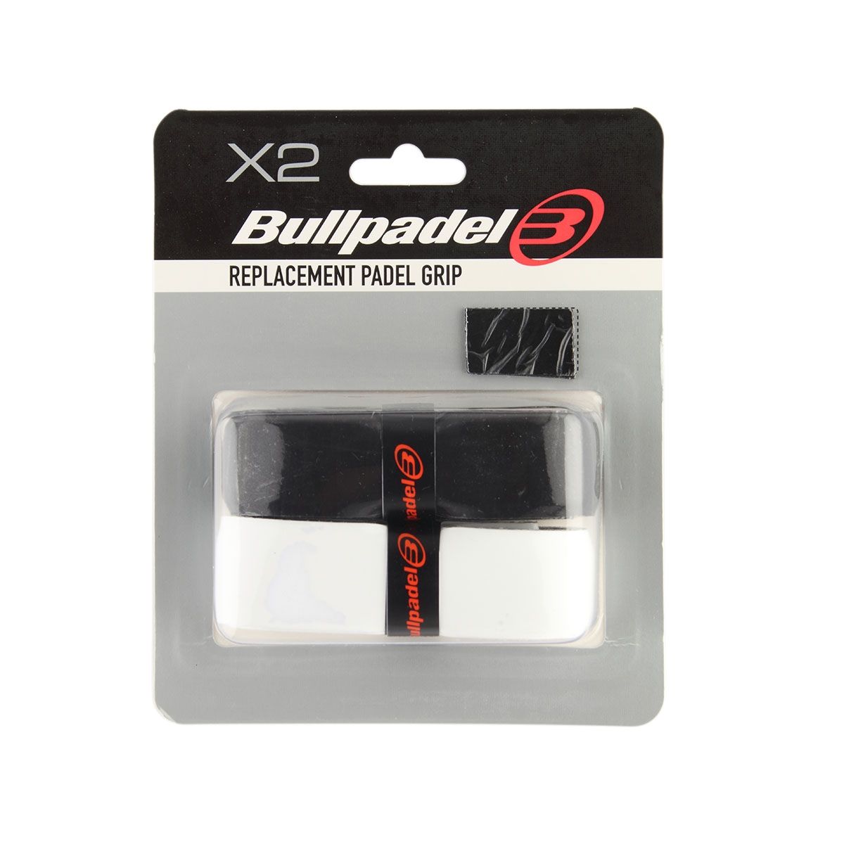 Bullpadel Replacement Padel Grip Sort/Hvid 2-Pak