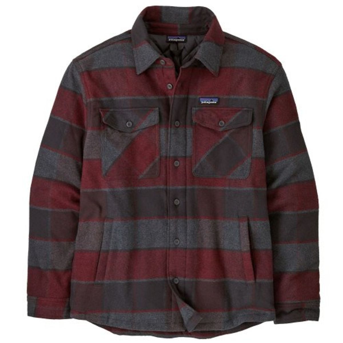 Patagonia LW Insulated Fjord Flannel Skjorte William:Ink Black