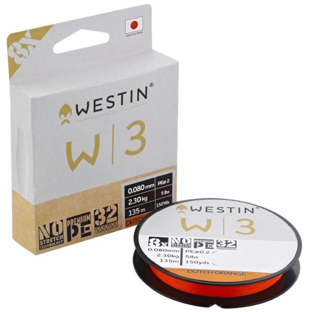 Westin W3 8-Braid Dutch Orange 135m