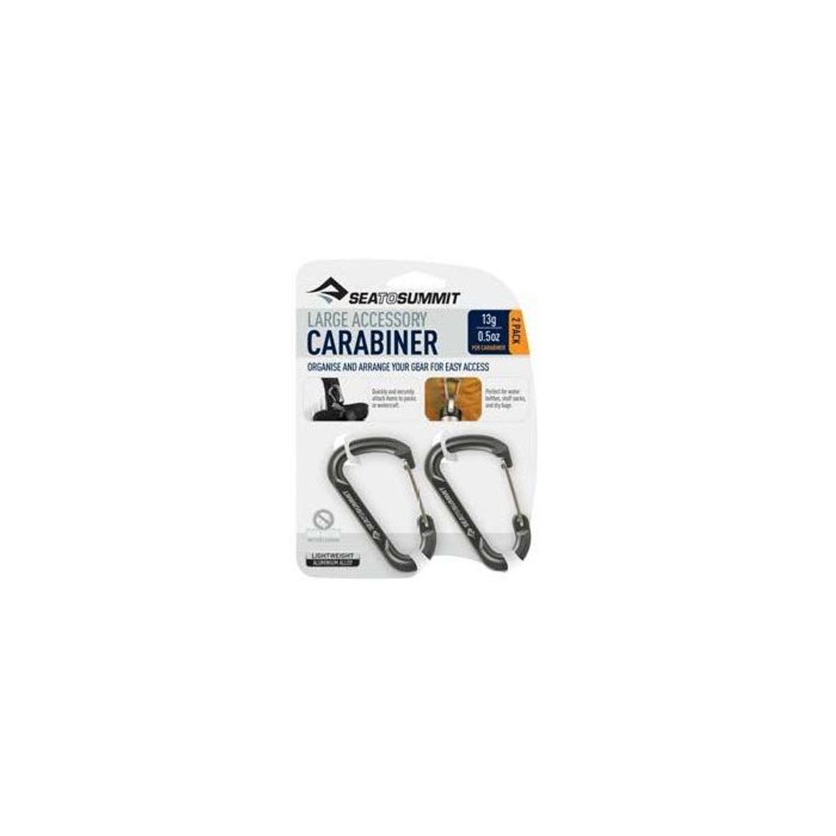 Seatosummit Accessory Carabiner Large Titanium Grey 2pak