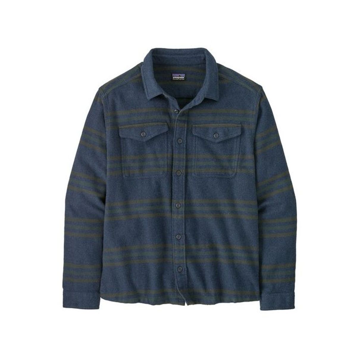 Patagonia Fjord Flannel Skjorte Treelined:Smoulder Blue