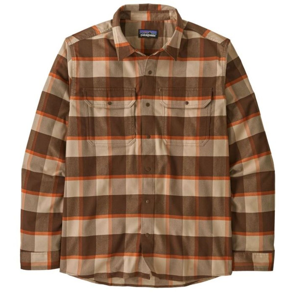 Patagonia Canyonite Flannel Skjorte Cliff's Edge:Molasses Brown