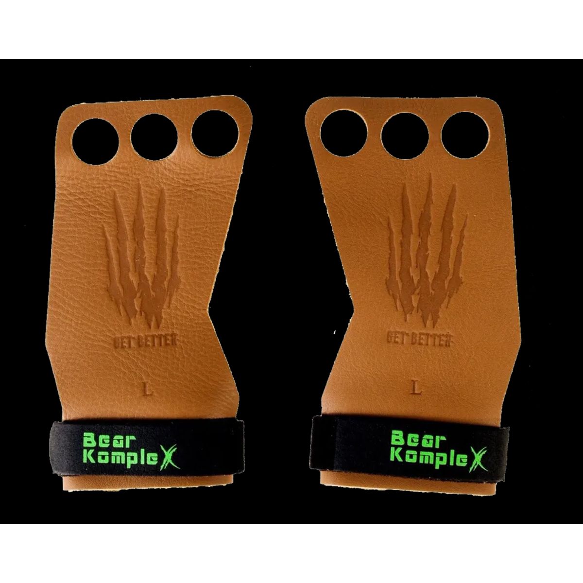 Bear KompleX Læder Grips Tan - 3 Hole str. L