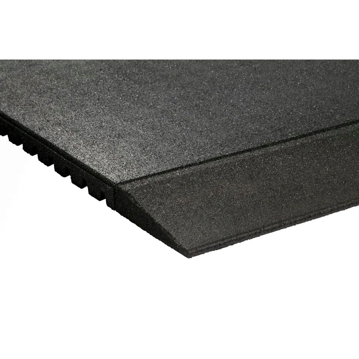 Granuflex Rampe Til Gummiflise 1000 x 200 x 30 mm Black