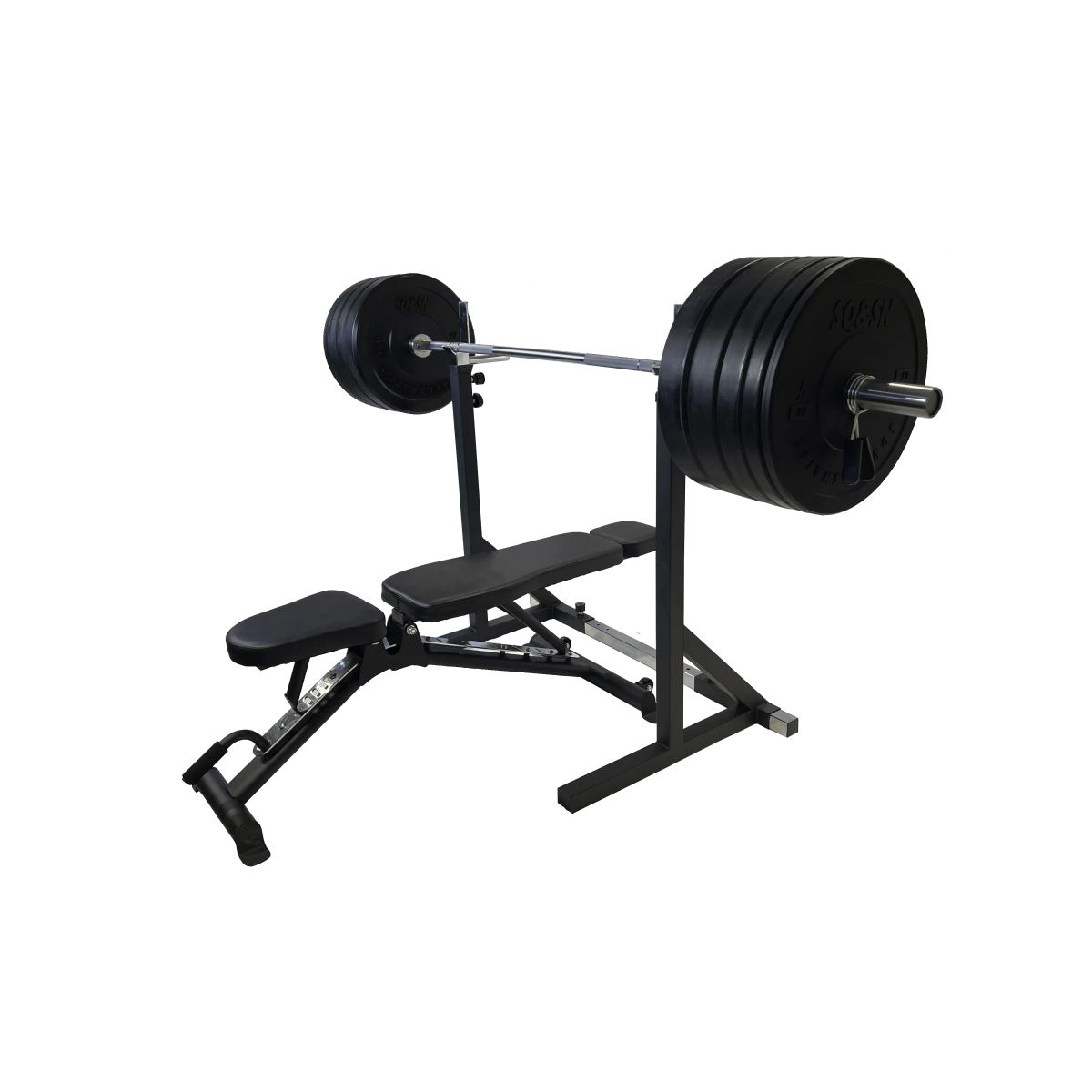 SQ&SN Styrkesæt 150 kg m. Bænk & Squat Rack