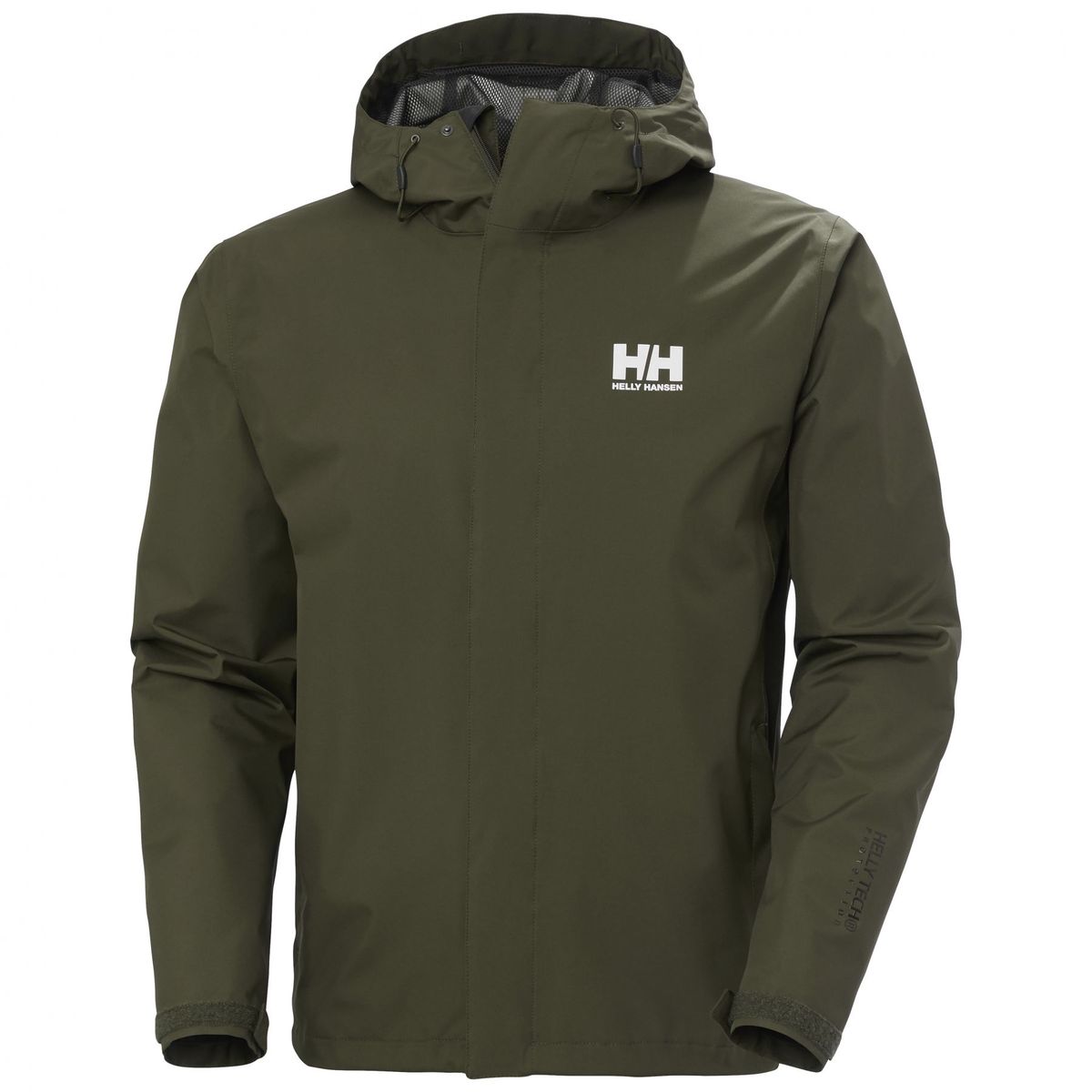 Helly Hansen Seven J, regnjakke, herre, grøn