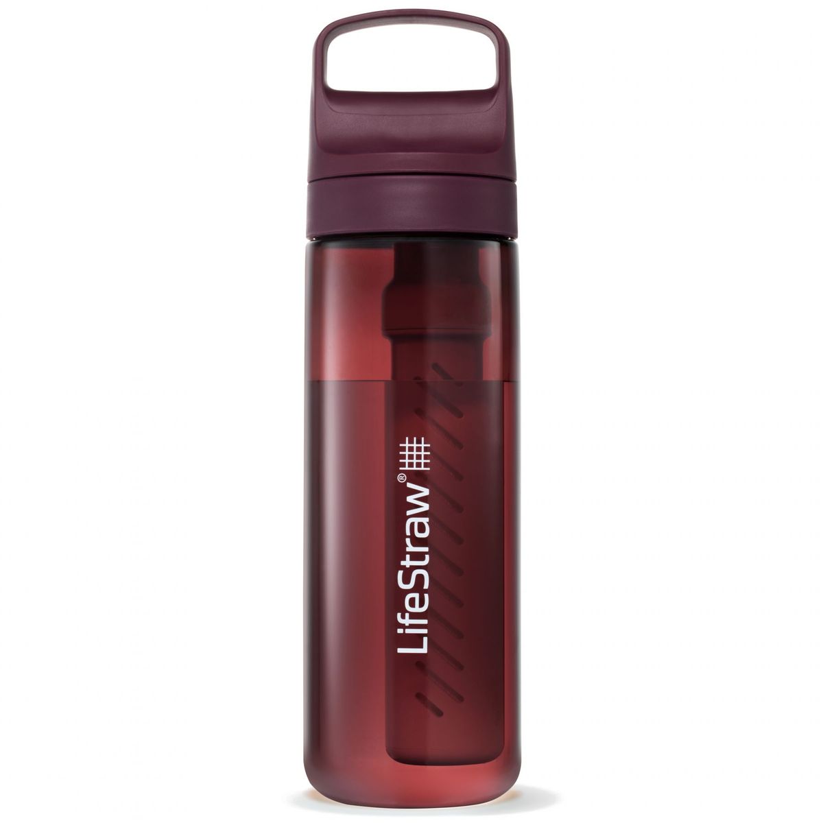 LifeStraw Go 2.0 Series, 650ml, mørkerød