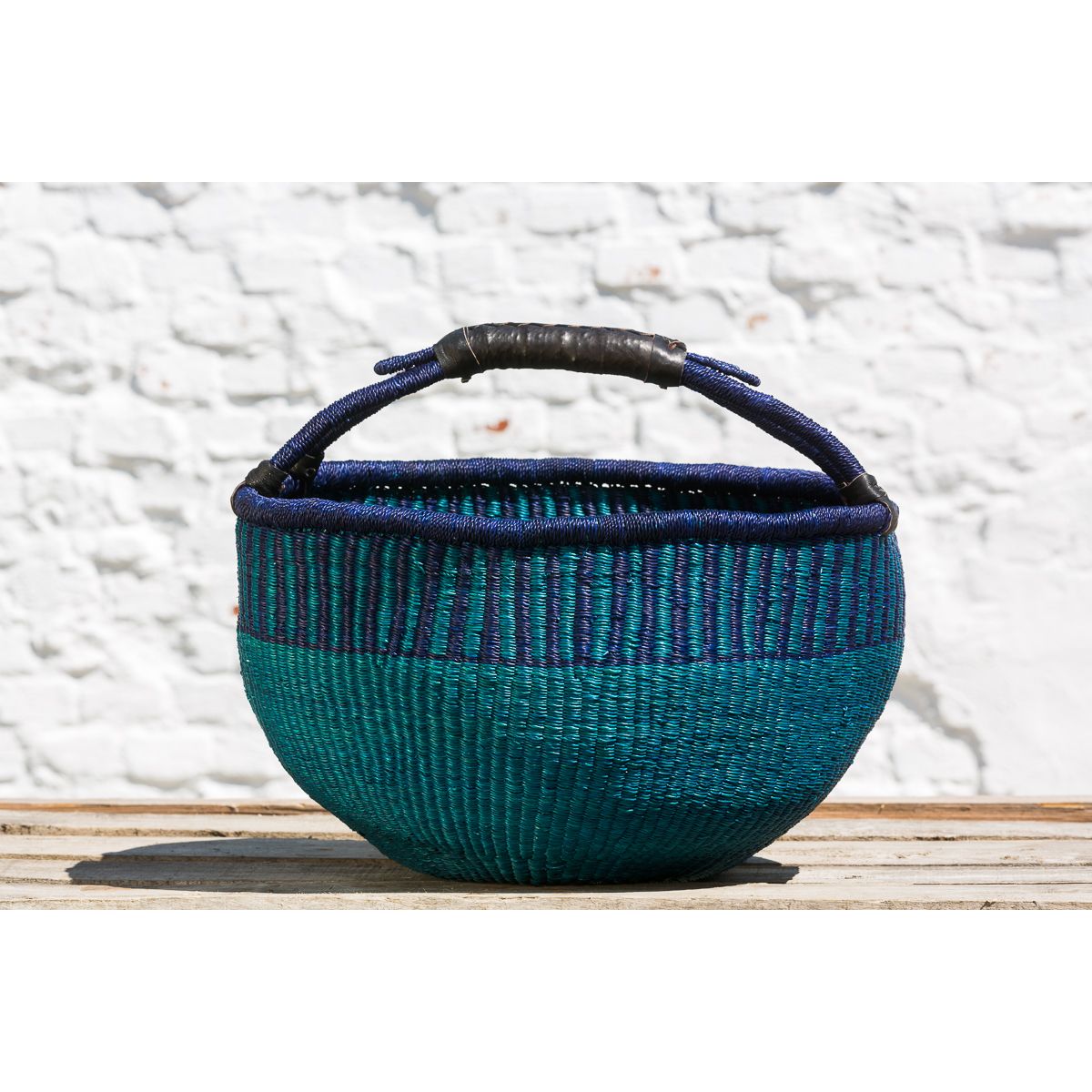 Hammerhus Fairtrade Bolga kurv L - blue