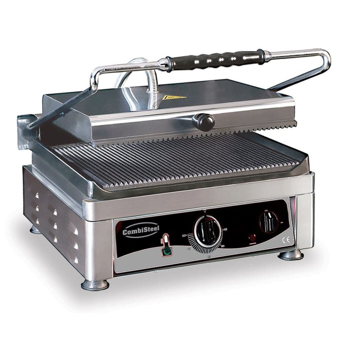 Klemgrill stor - enkelt - Rillet top og bund