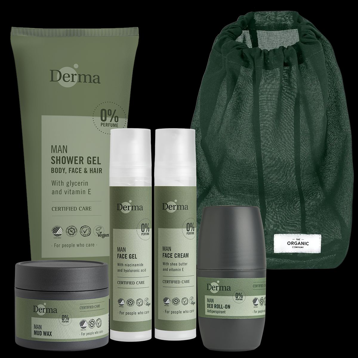 Derma Man Skin Care Kit: Face, Body & Hair