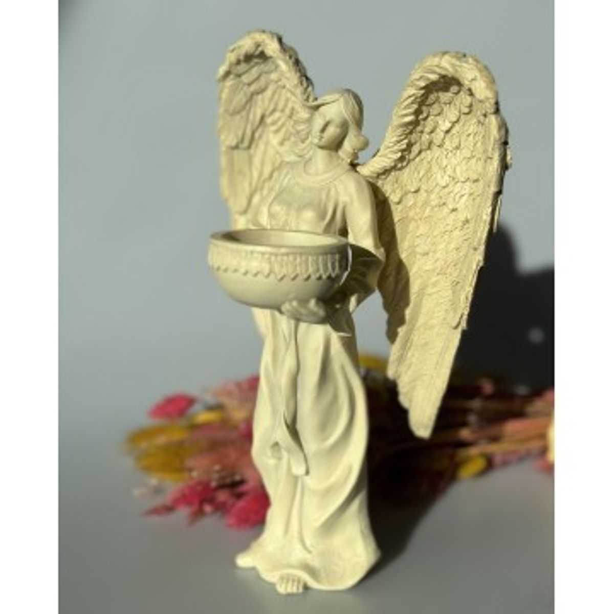 Engel m. lysestage - Engle figurer - GodKarmaShop