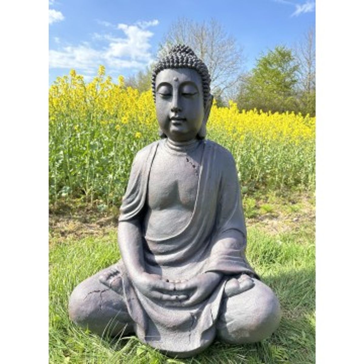 Kæmpe stor Buddha 100 cm - Buddha havestatuer - GodKarmaShop