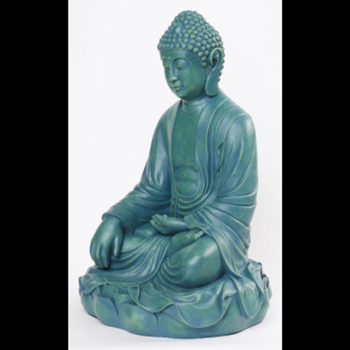 Stor jadegrøn Buddha 53 cm - Buddha havestatuer - GodKarmaShop