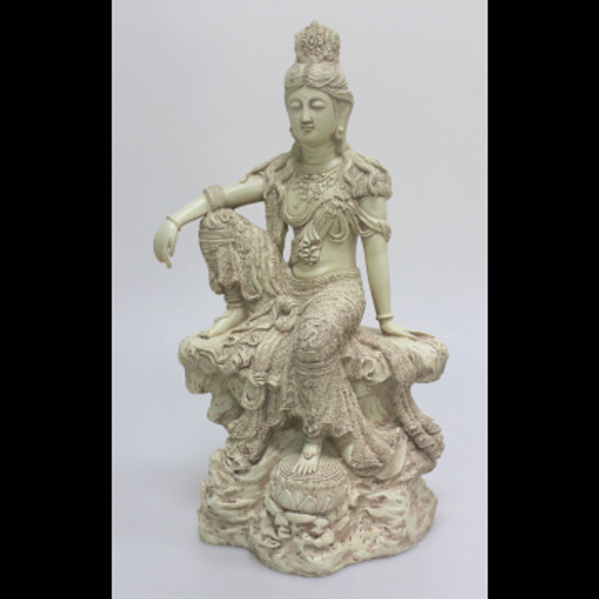 Stor måneskins-Kuan Yin - Buddha Kuan-Yin figurer - GodKarmaShop