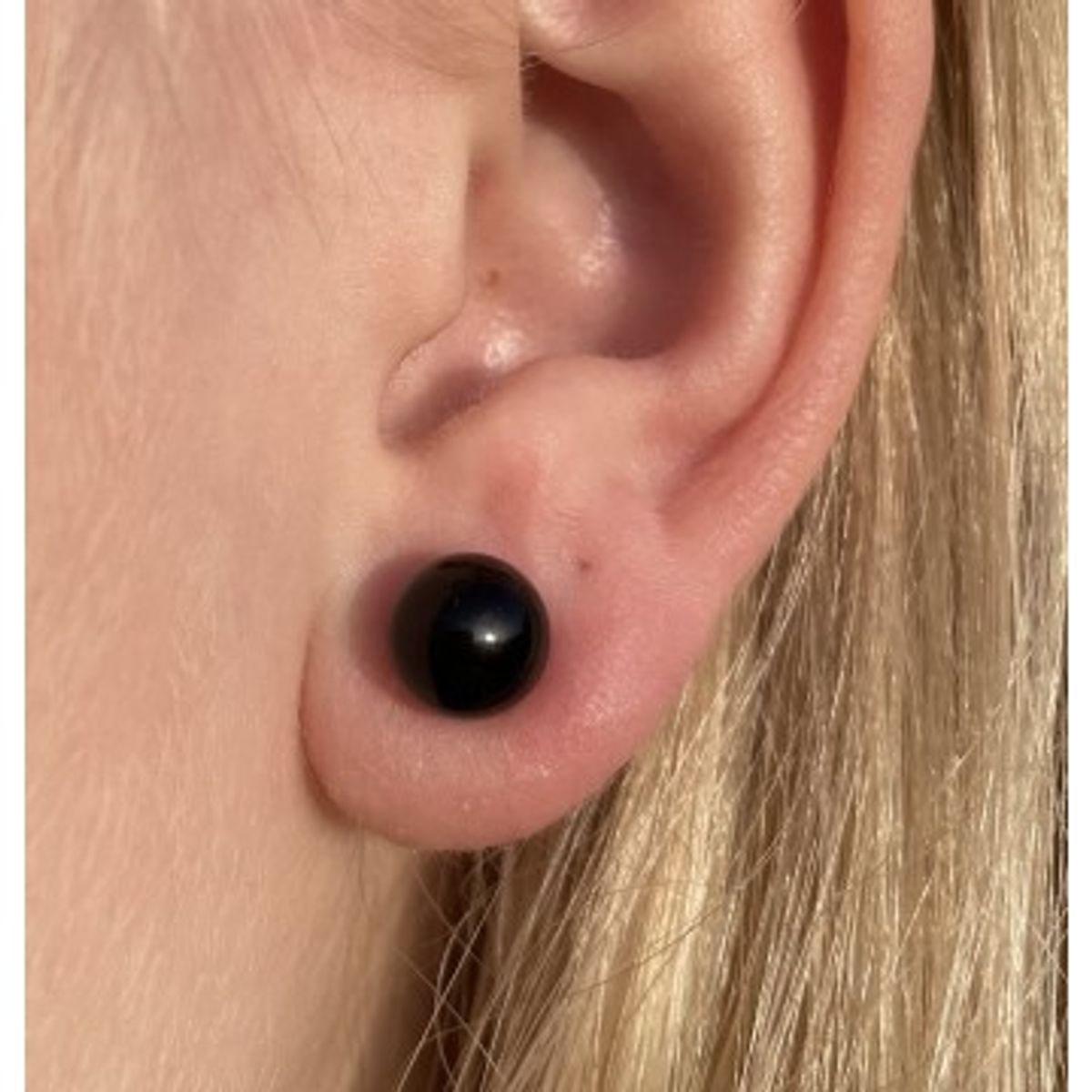 Sort onyx øreringe 8 mm - Øreringe - GodKarmaShop