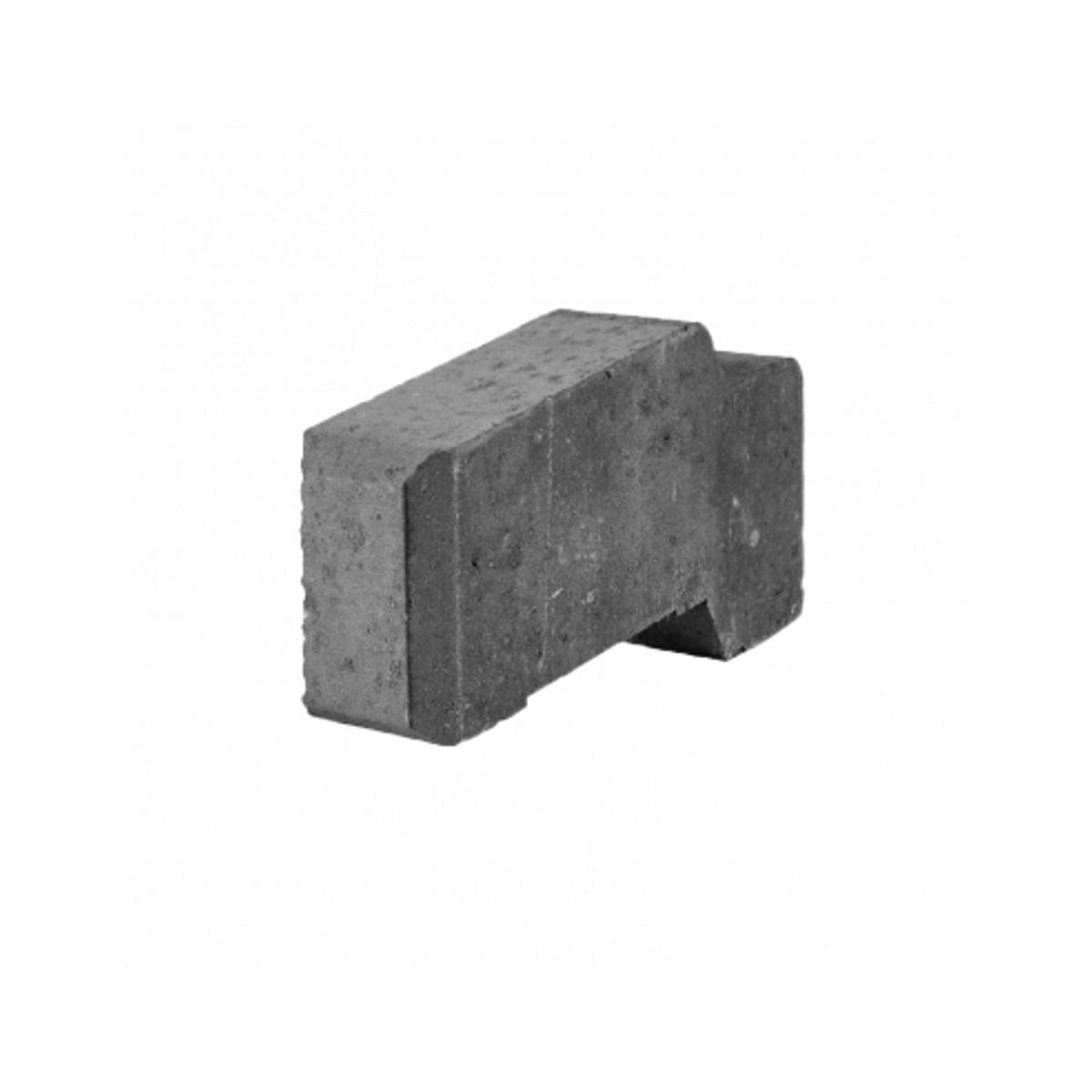 Danblokke 12,5x34x17 cm - 1/2 blok - Sort/Antracit