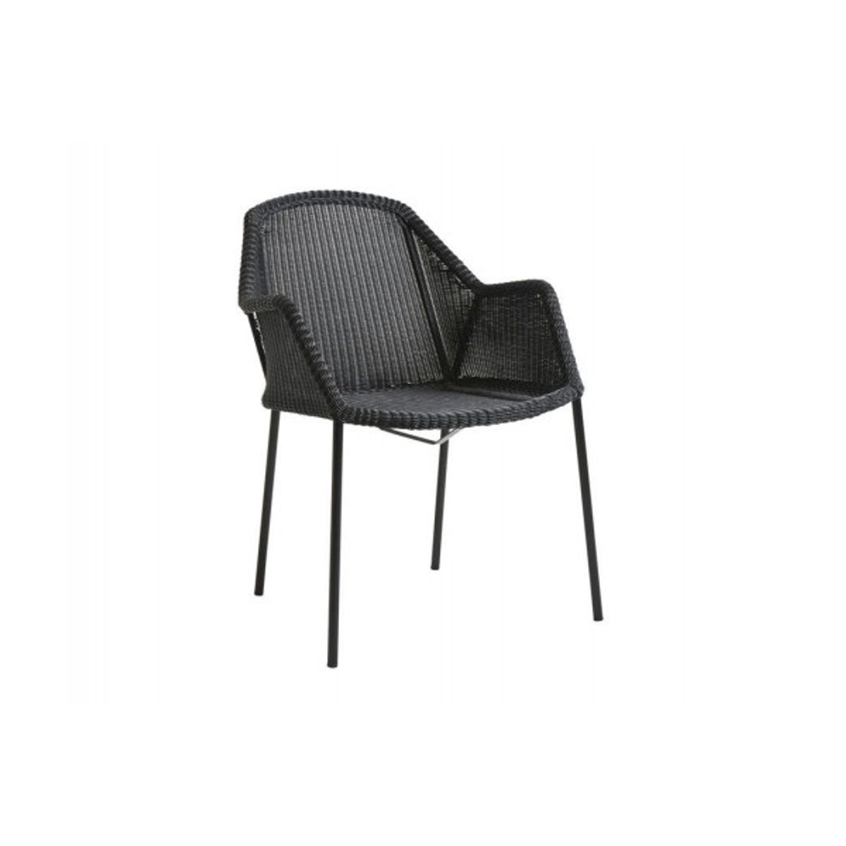 Cane-line Breeze Stabelstol m/armlæn - Black