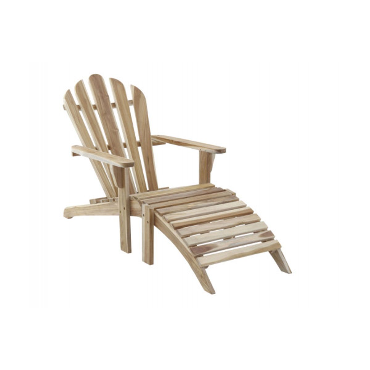 Adirondackstol m/skammel - Teak