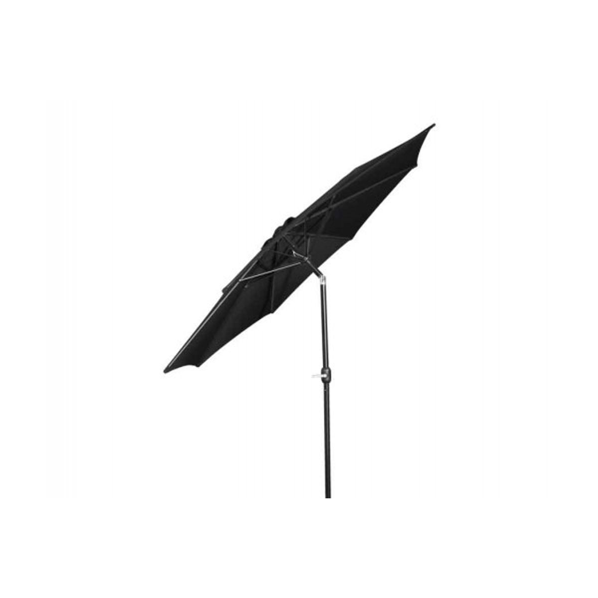 Alu parasol m/krank og tilt - Ø 3 meter - Sort