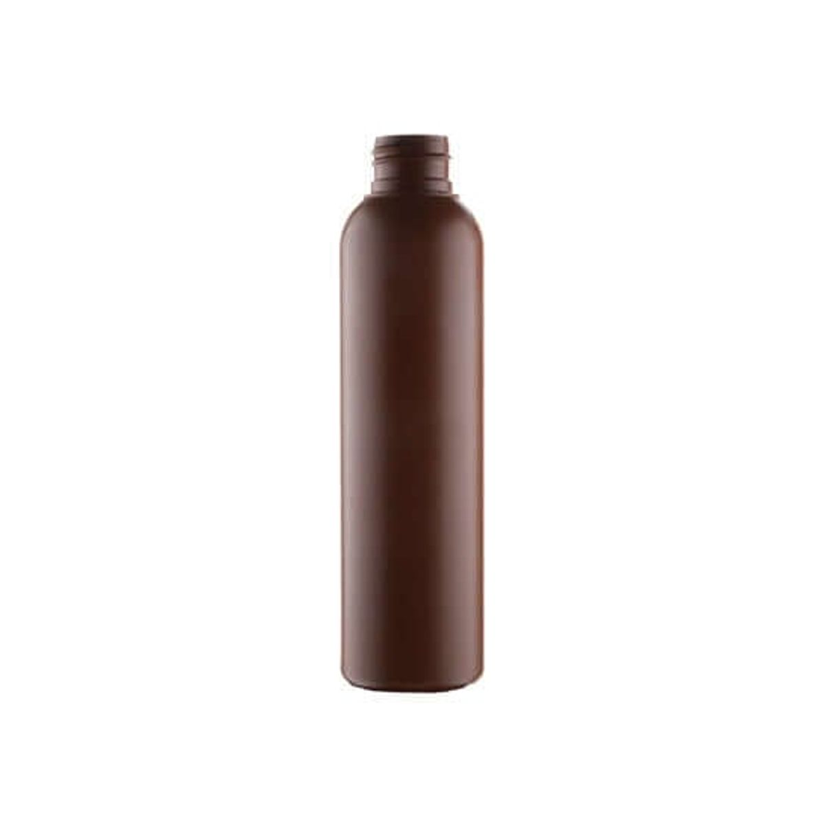 150 ml. mat brun plastflaske - HDPE - 24/410