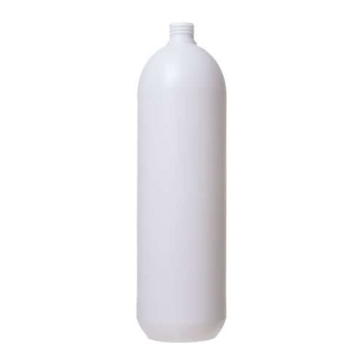 1000 ml. mat hvid plastflaske - HDPE - 24/410