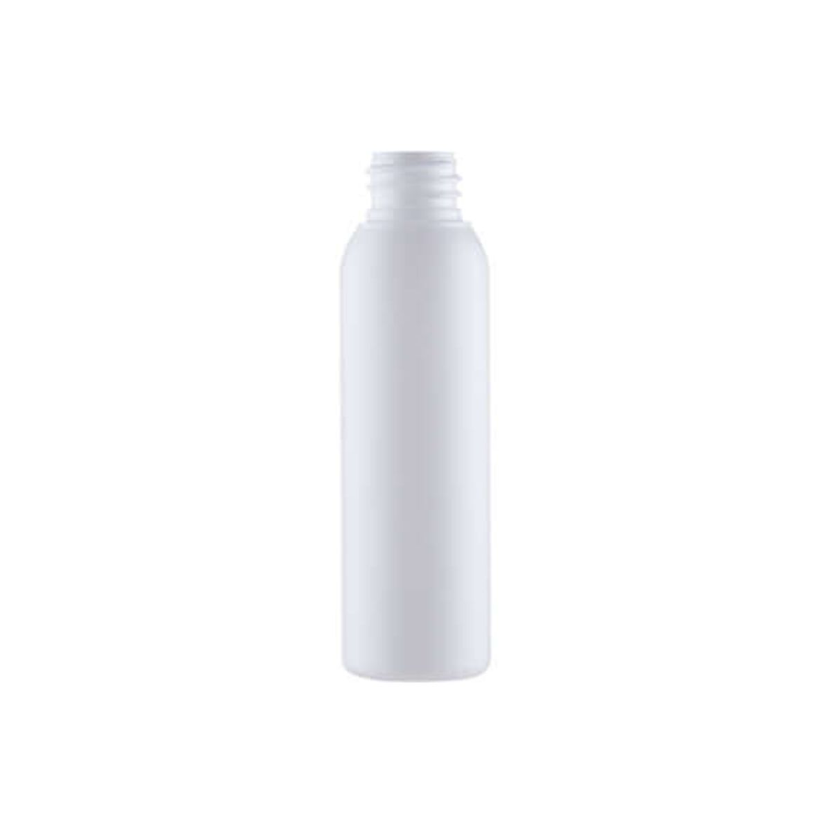 100 ml. mat hvid plastflaske - HDPE - 24/410