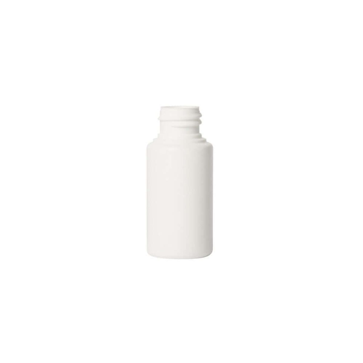 30 ml. mat hvid plastflaske - HDPE - 24/410