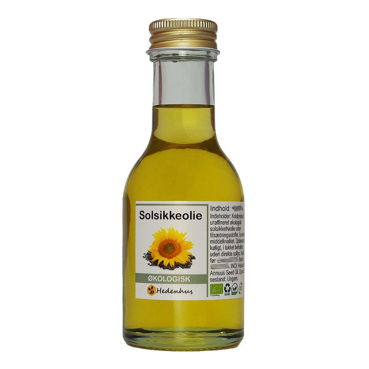 Solsikkeolie - Økologisk - Koldpresset - 500 ml