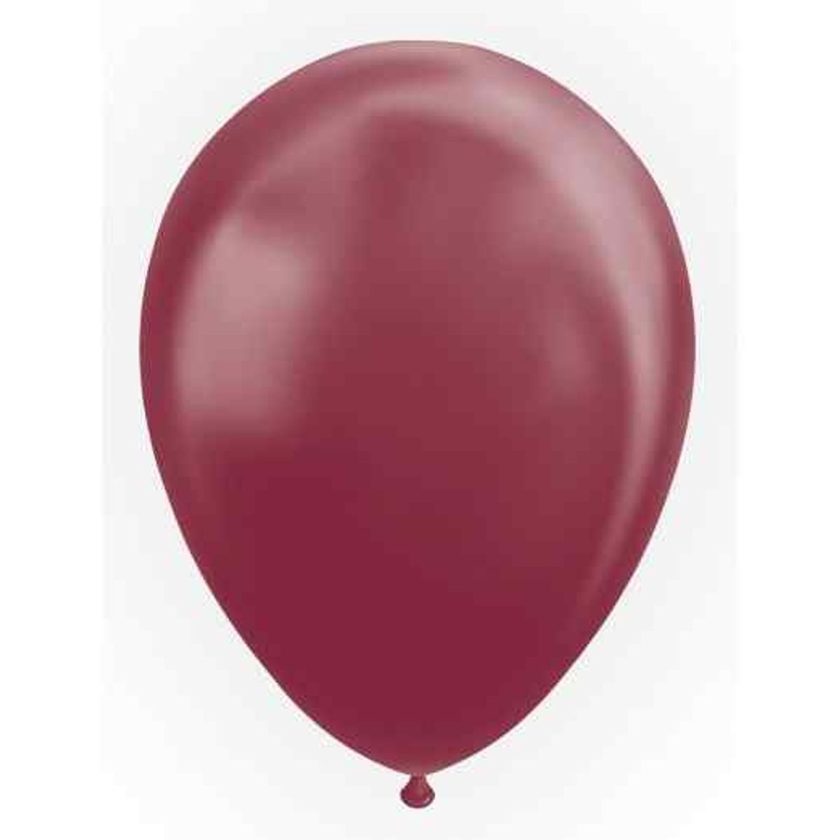 Metallic 12" / 30 cm - 25 stk. Burgundy - Ensfarvede latexballoner