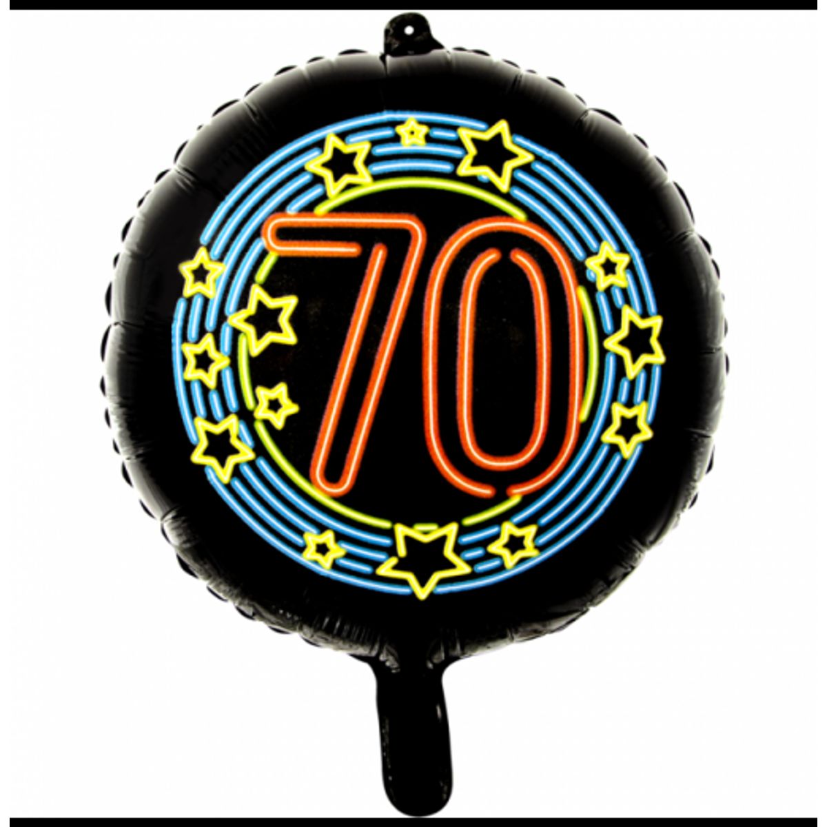 Sort Neon - Årstalsballon 18" 70 - UDSALG