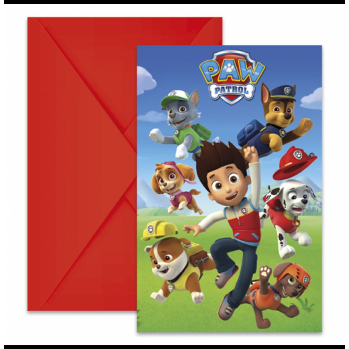 Invitationer med Paw Patrol - UDSALG