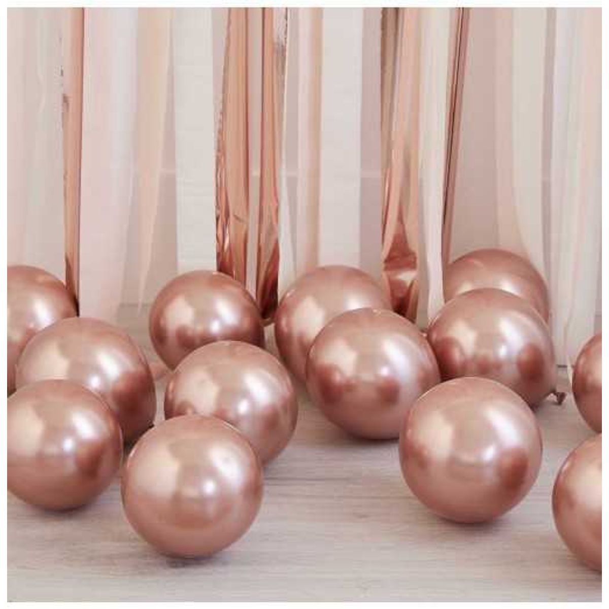 Balloner Rose Guld - 5" (40 stk) - Ensfarvede latexballoner