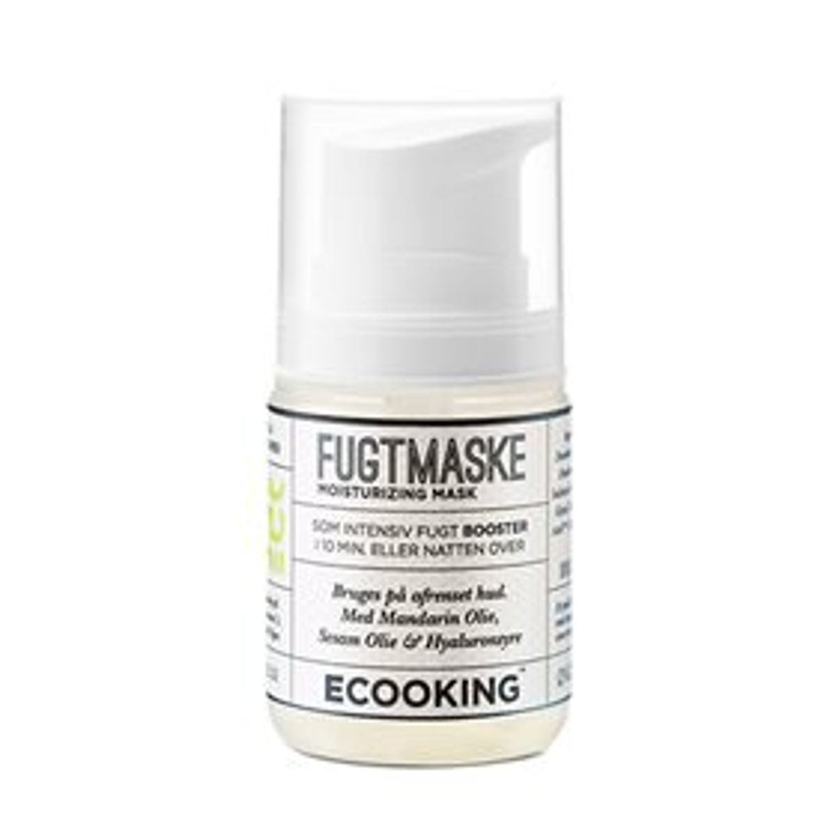 Ecooking Maske fugtgivende med hyaluronsyre og mandelolie &bull; 50ml.