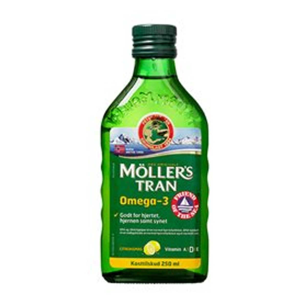 Orkla Møllers Tran med citrus omega 3 &bull; 250ml.