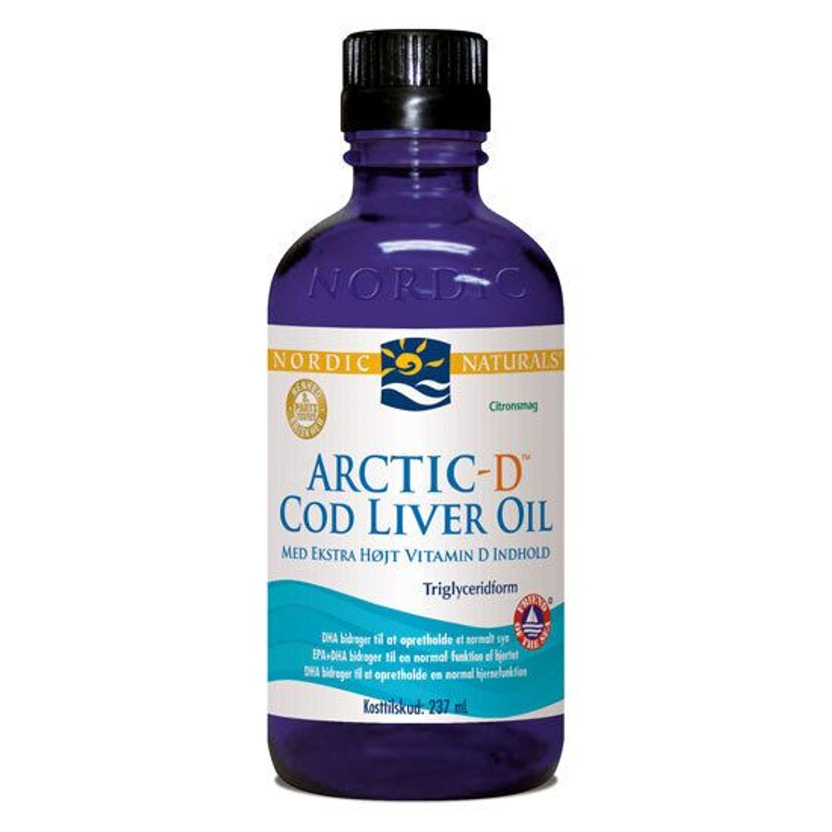 Nordic Naturals Arctic Cod Liver Oil m. d-vitamin og citrussmag - 237 ml