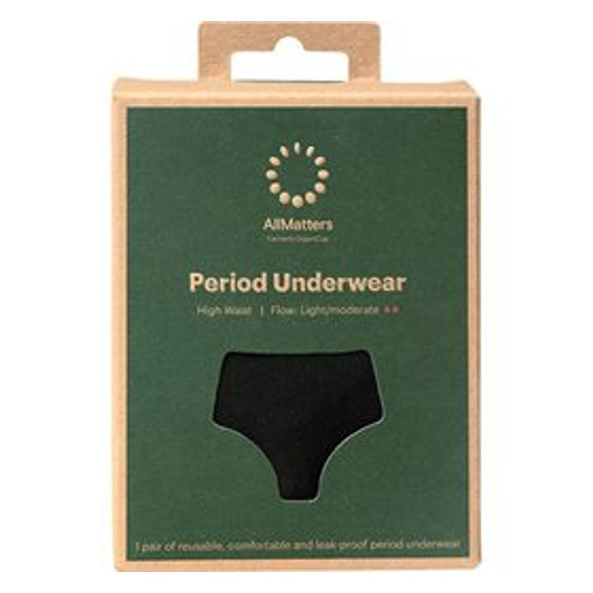 AllMatters Menstruationstrusse High Waist Underwear Light/Moderate XS