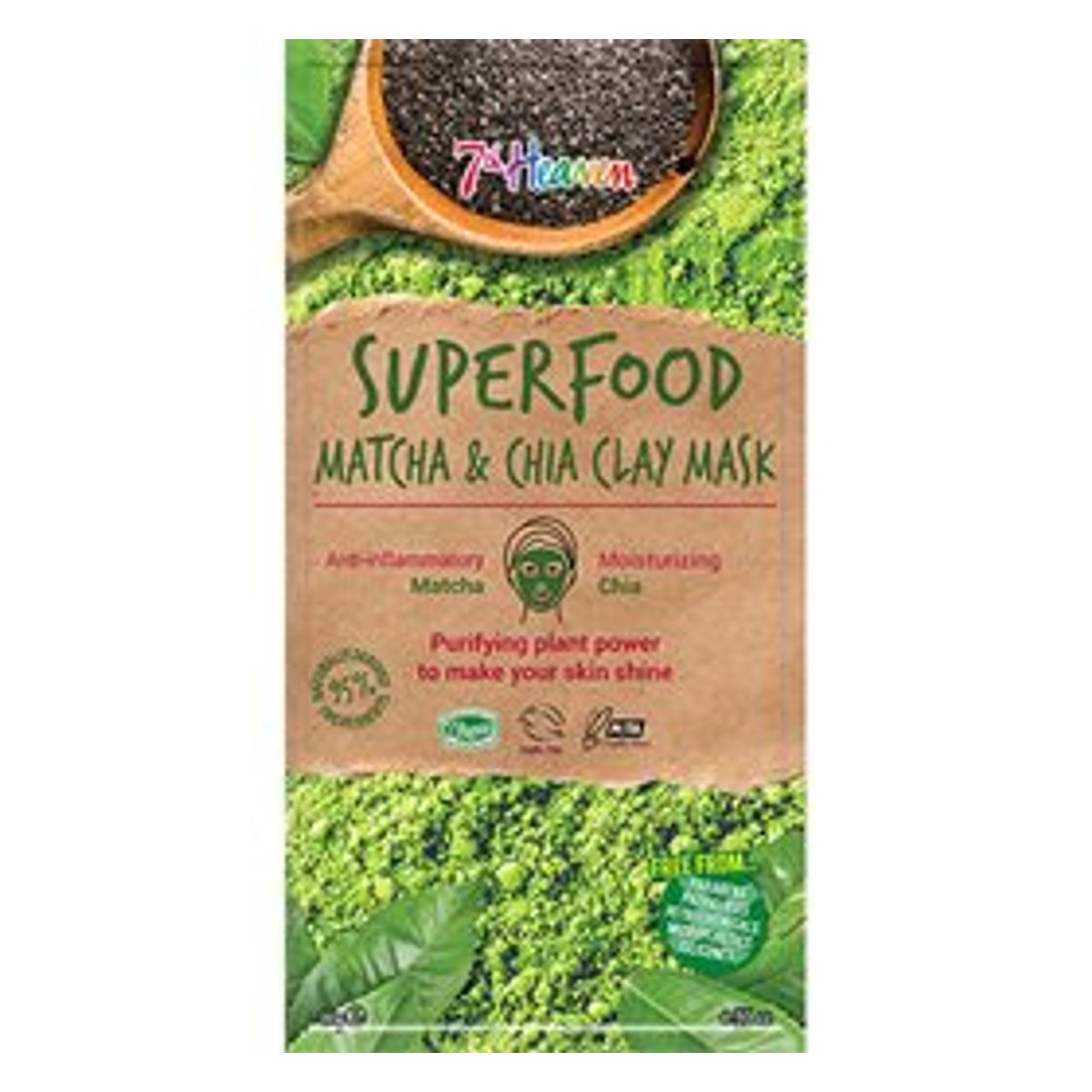 Ansigtmaske Superfood Matcha & Chia 7th Heaven 10 g