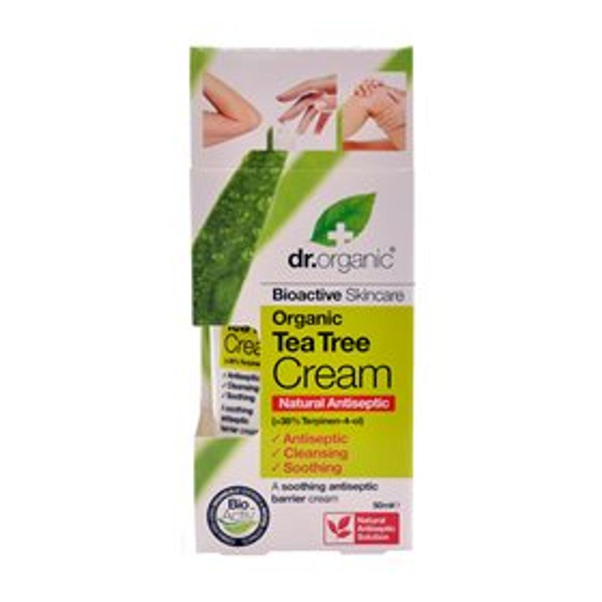 Dr. Organic Antiseptisk Cream Tea Tree &bull; 50ml.