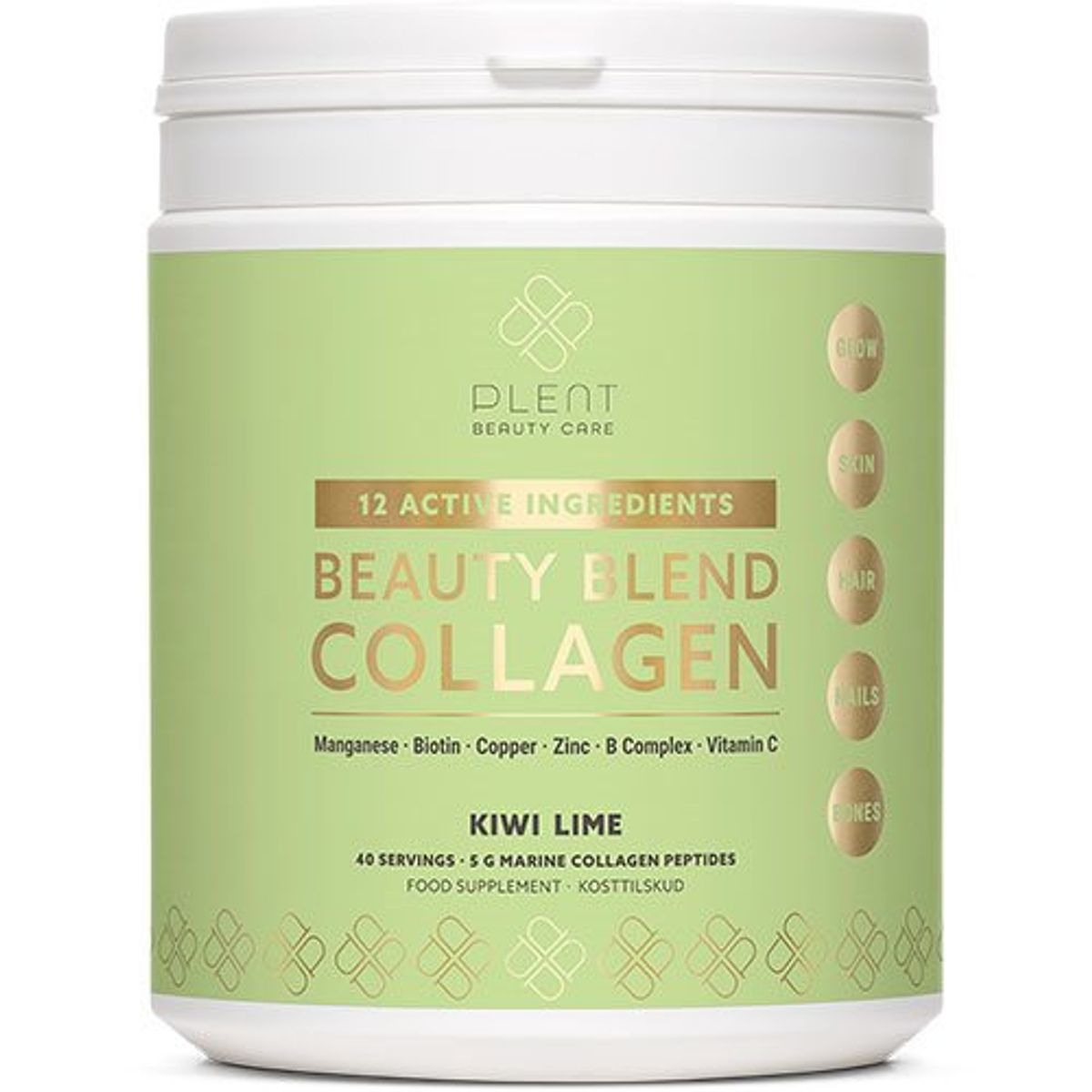 Plent Beauty Blend Collagen Kiwi Lime 277g