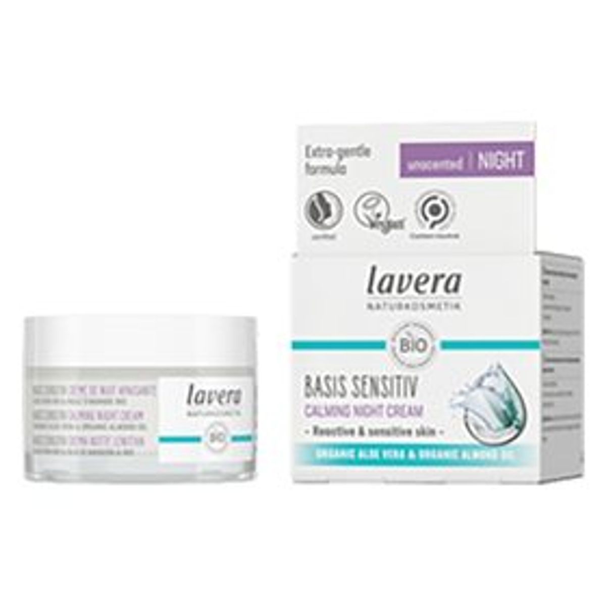 Lavera Calming Night Cream Basis Sensitive &bull; 50 ml.